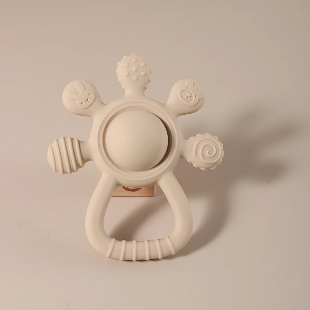 Mordedor de Silicone Coelhinho para Bebê — Alívio da Gengiva