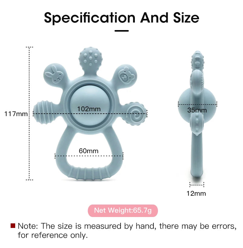 Mordedor de Silicone Coelhinho para Bebê — Alívio da Gengiva