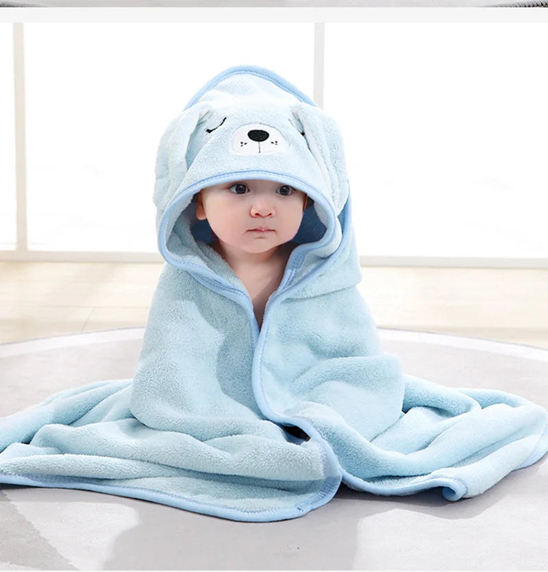 Toalha de banho bebê com capuz – super macia, ideal para pós banho e recém-nascido