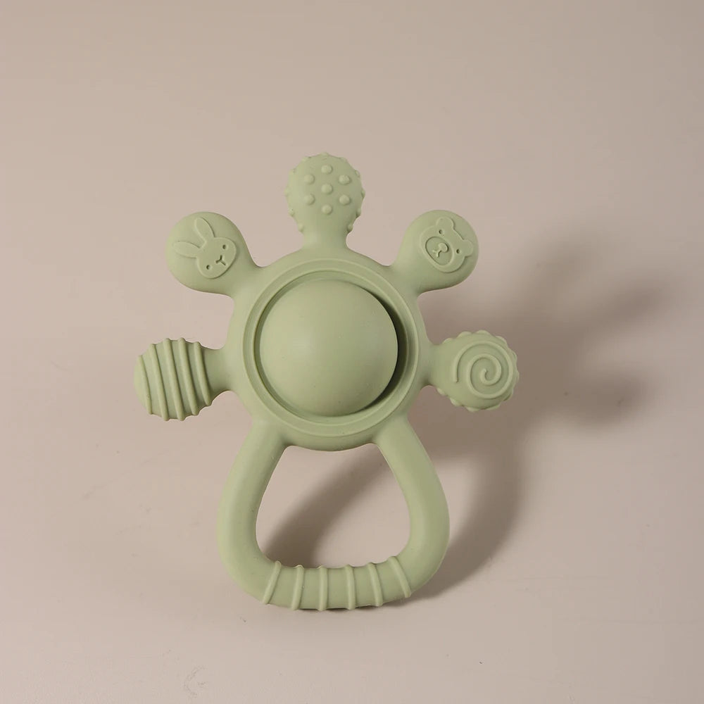 Mordedor de Silicone Coelhinho para Bebê — Alívio da Gengiva