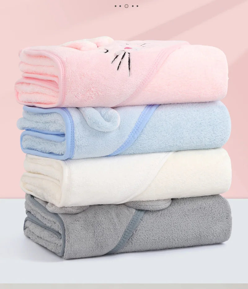 Toalha de banho bebê com capuz – super macia, ideal para pós banho e recém-nascido