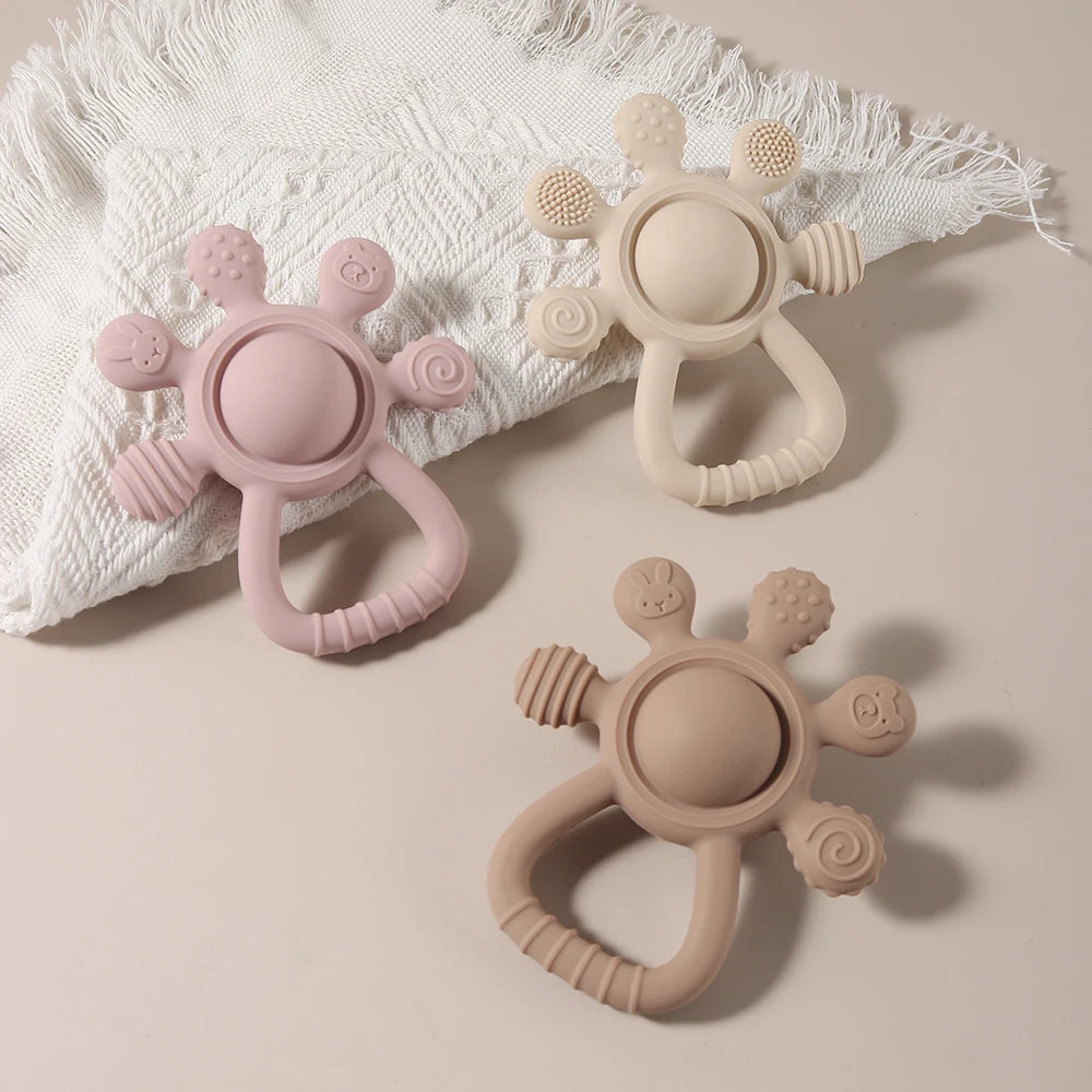 Mordedor de Silicone Coelhinho para Bebê — Alívio da Gengiva