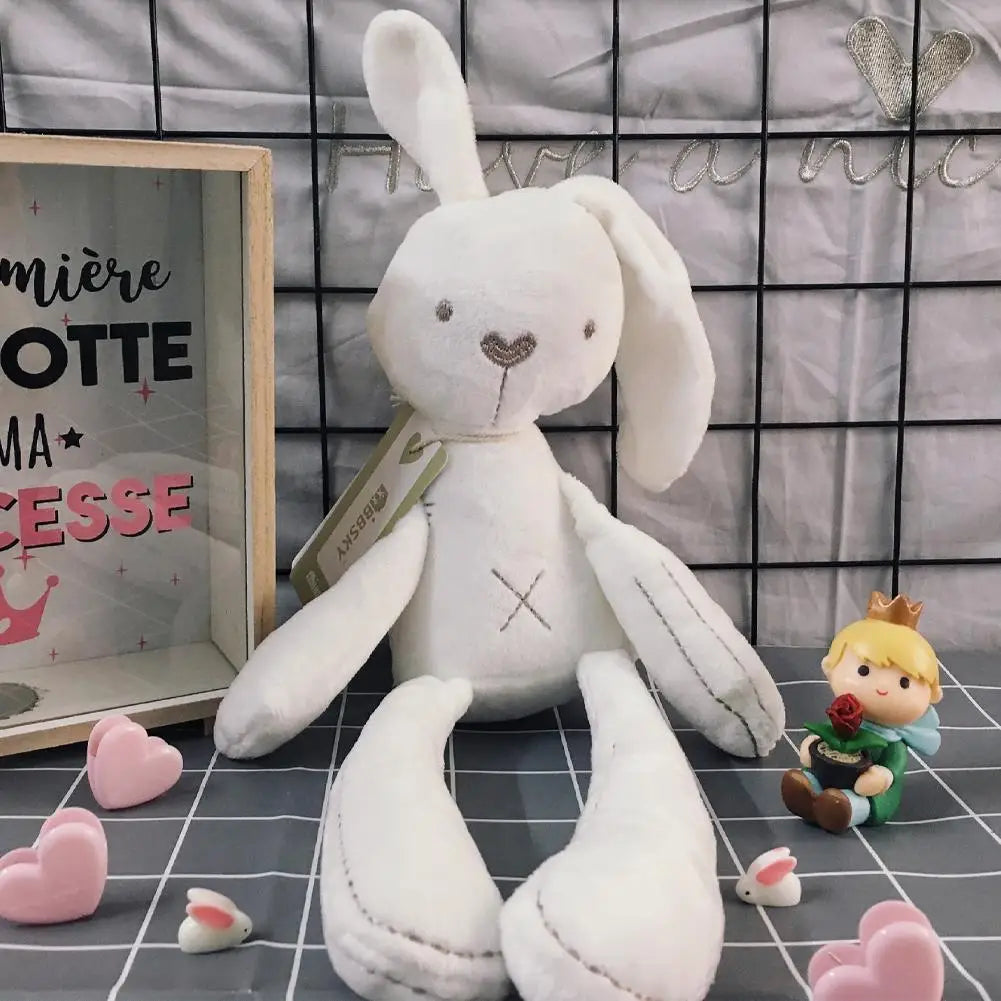 Coelhinho de Pelúcia Fofo para Bebê – Acompanhante de Sono, Decoração de Berço e Carrinho