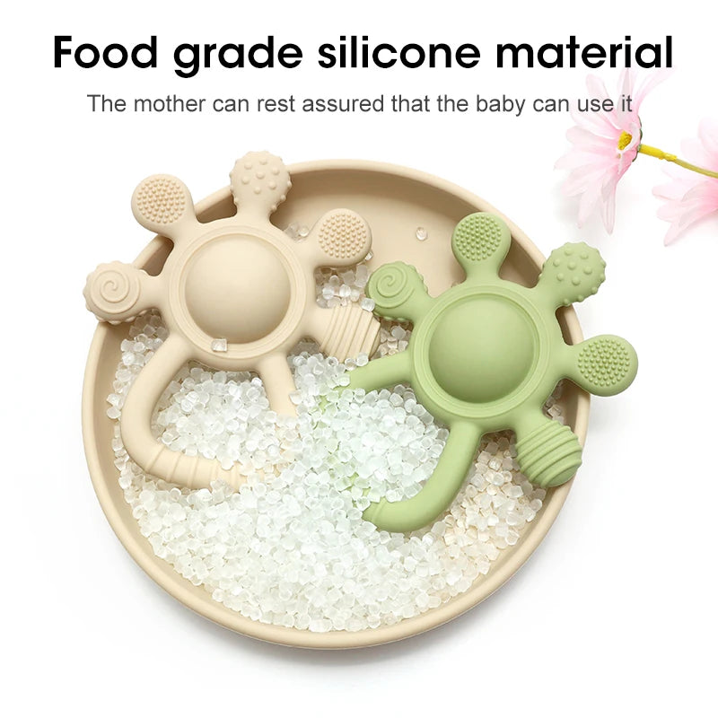 Mordedor de Silicone Coelhinho para Bebê — Alívio da Gengiva