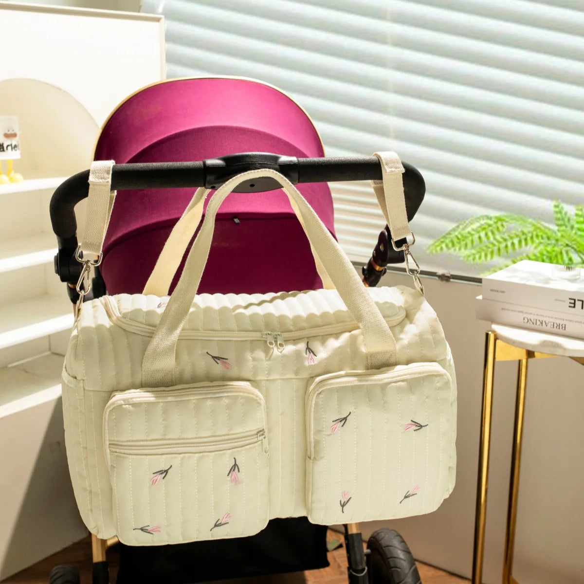 Bolsa Maternidade Bordada Ursinho — Bolsa de Bebê Premium
