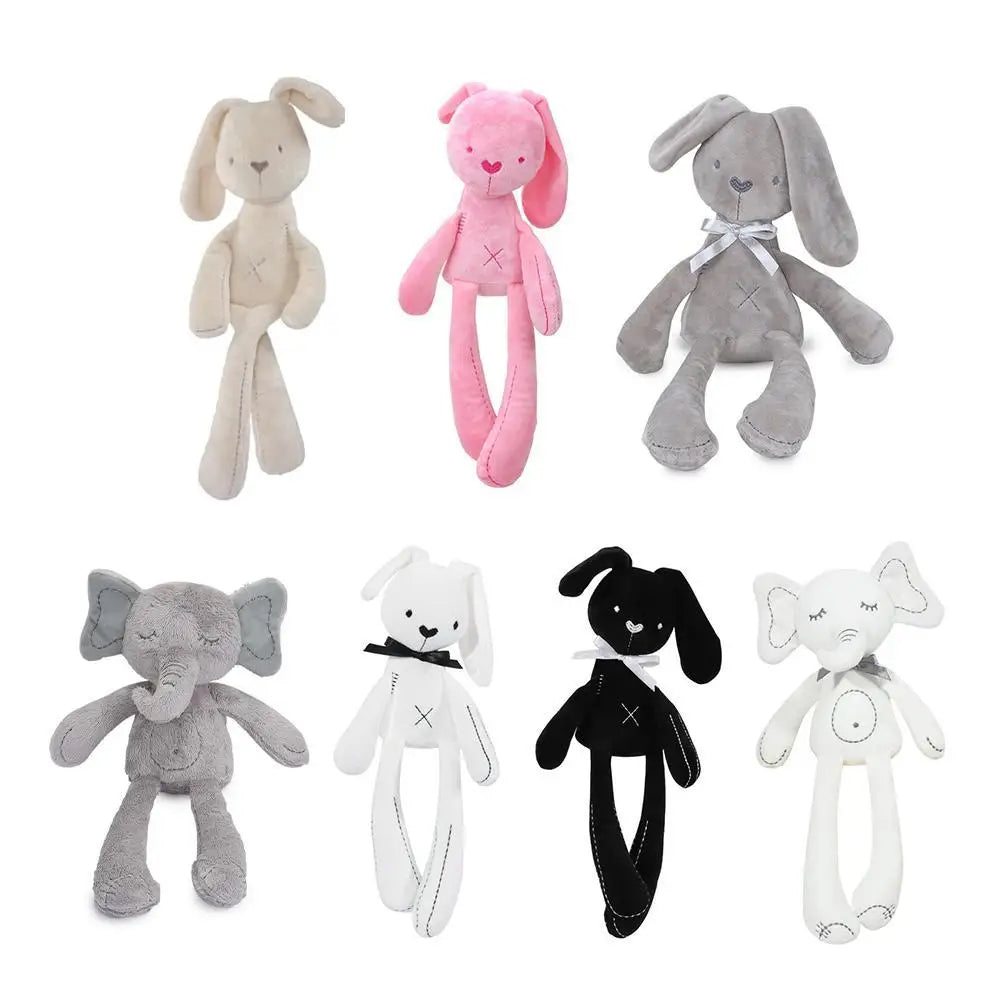 Coelhinho de Pelúcia Fofo para Bebê – Acompanhante de Sono, Decoração de Berço e Carrinho