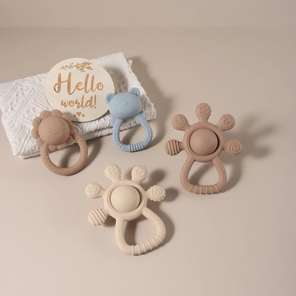Mordedor de Silicone Coelhinho para Bebê — Alívio da Gengiva