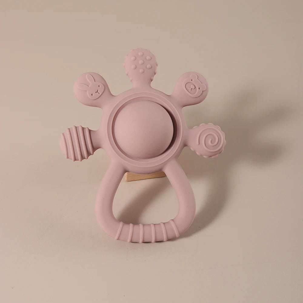 Mordedor de Silicone Coelhinho para Bebê — Alívio da Gengiva