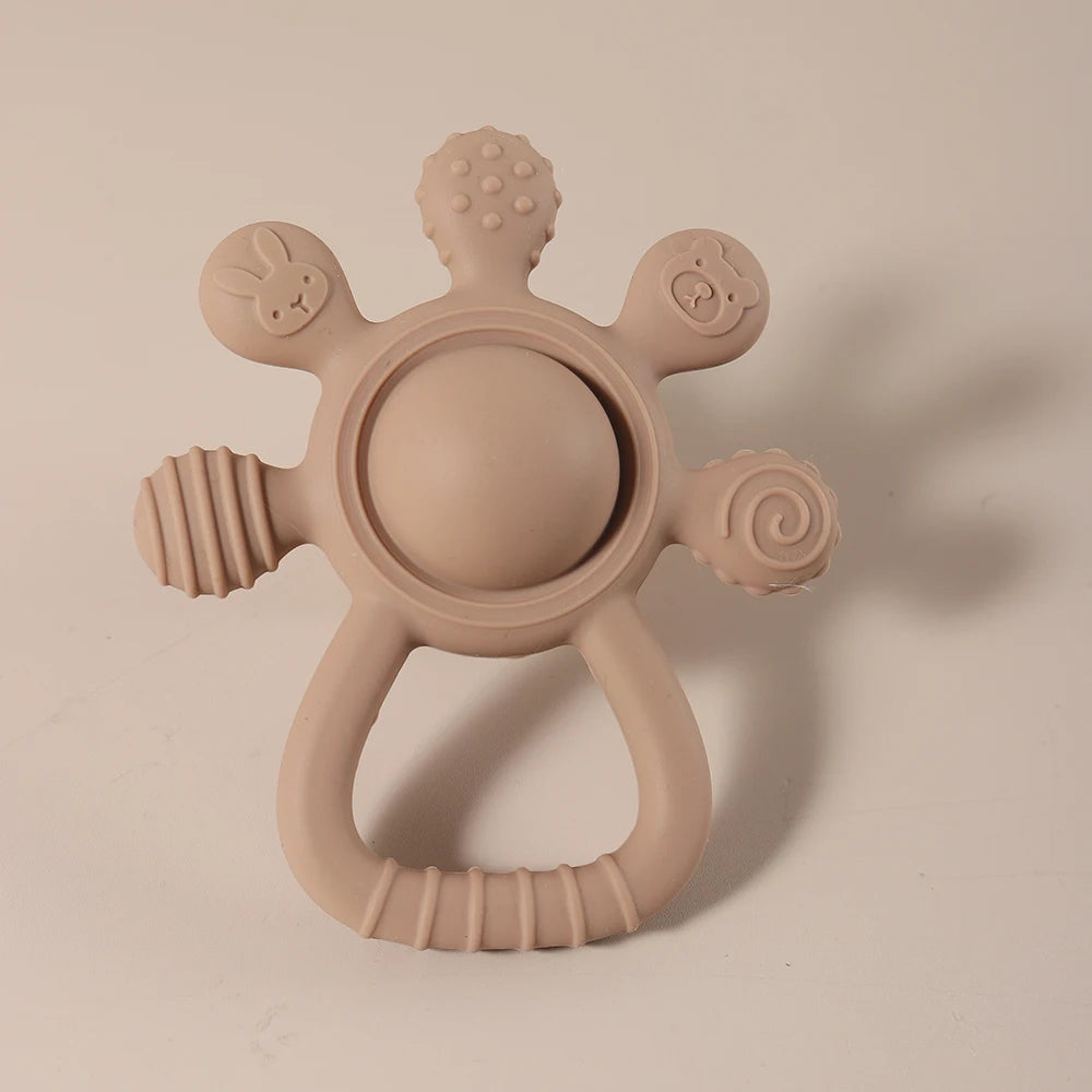 Mordedor de Silicone Coelhinho para Bebê — Alívio da Gengiva