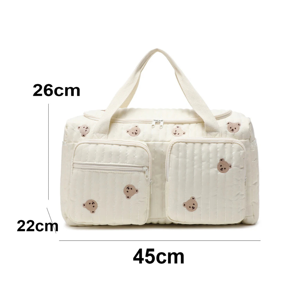 Bolsa Maternidade Bordada Ursinho — Bolsa de Bebê Premium