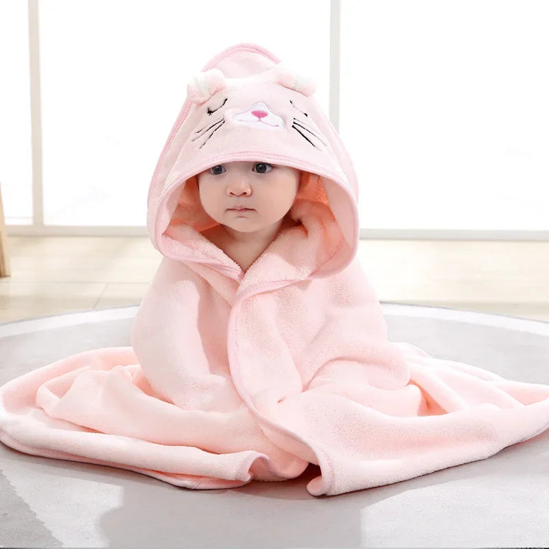 Toalha de banho bebê com capuz – super macia, ideal para pós banho e recém-nascido