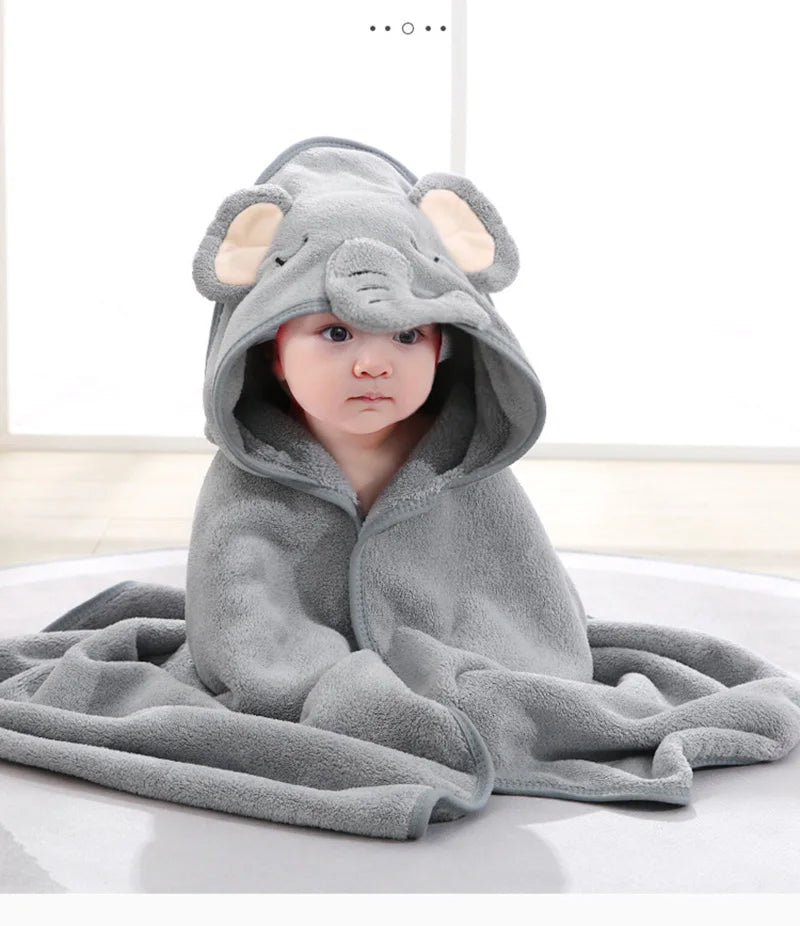 Toalha de banho bebê com capuz – super macia, ideal para pós banho e recém-nascido