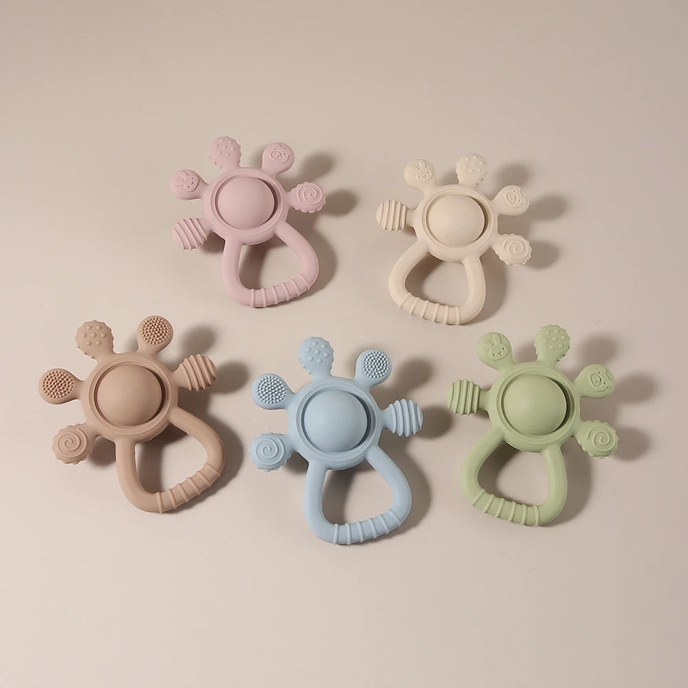 Mordedor de Silicone Coelhinho para Bebê — Alívio da Gengiva