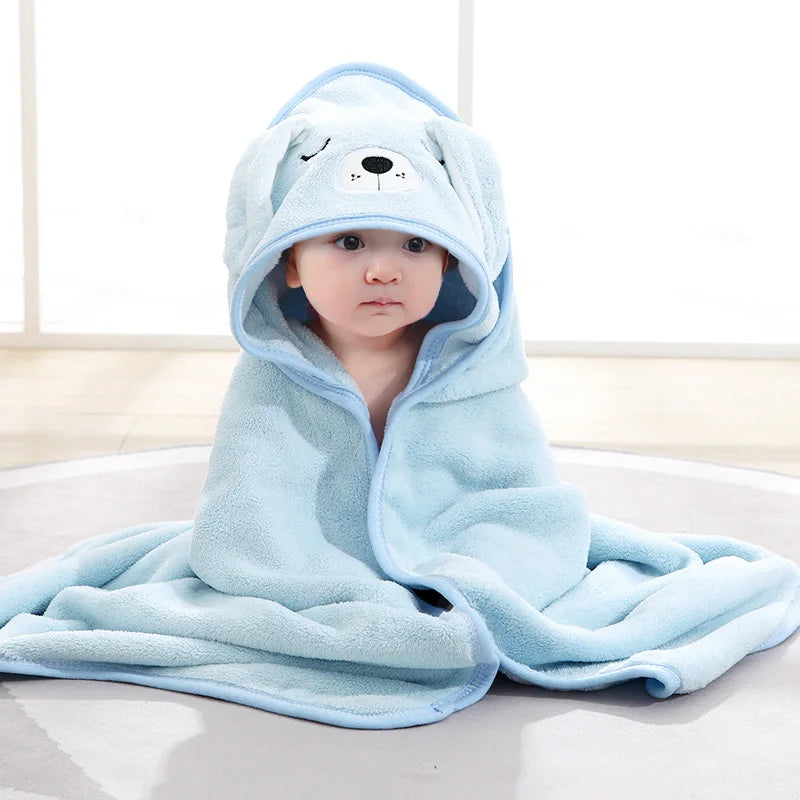 Toalha de banho bebê com capuz – super macia, ideal para pós banho e recém-nascido