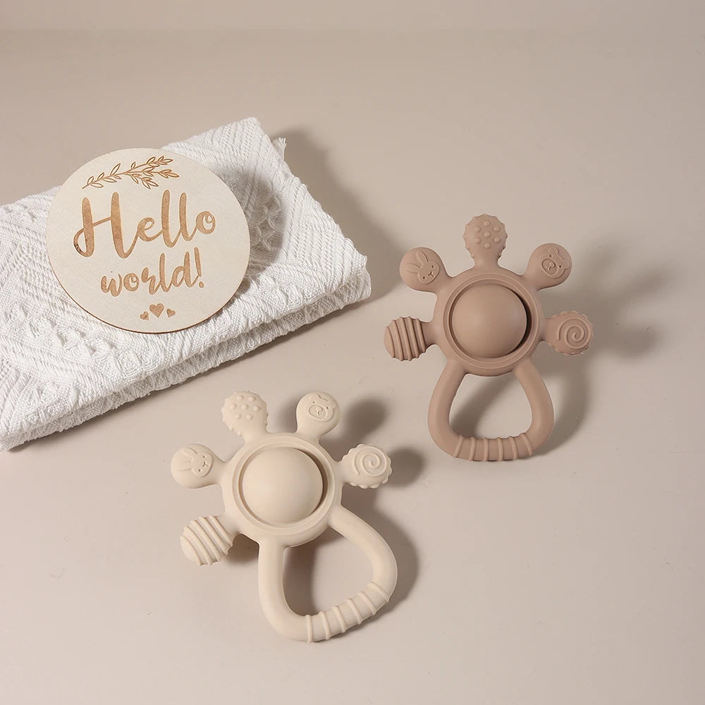 Mordedor de Silicone Coelhinho para Bebê — Alívio da Gengiva
