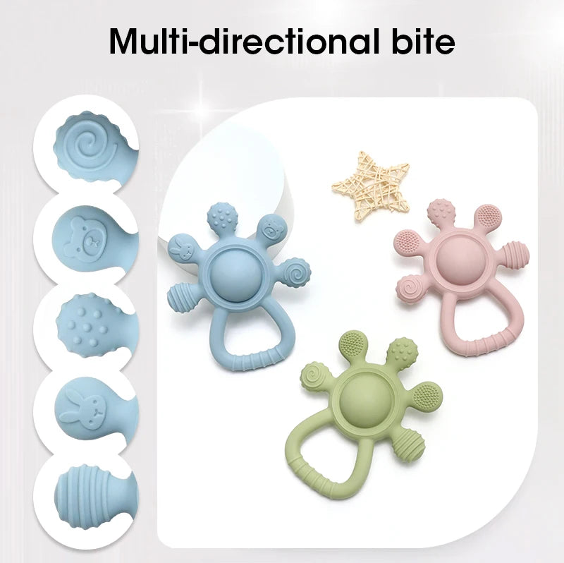 Mordedor de Silicone Coelhinho para Bebê — Alívio da Gengiva