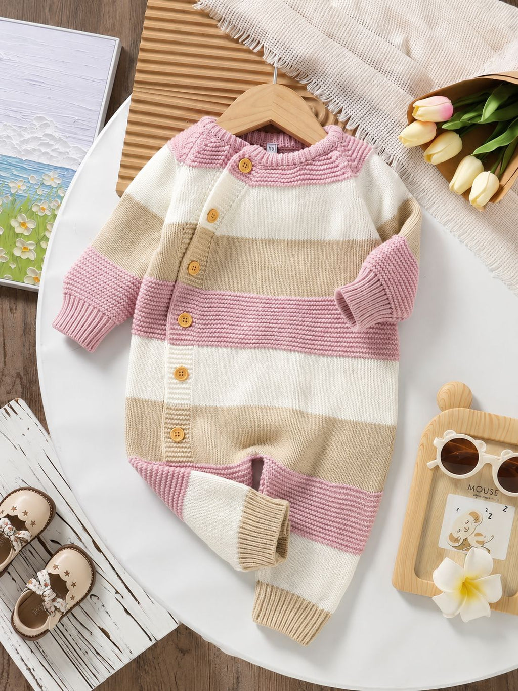 Macacão Tricô Encanto | Conforto e Delicadeza para Bebês