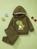 Conjunto Infantil de Moletom Dinossauro para Bebê – Inverno Premium