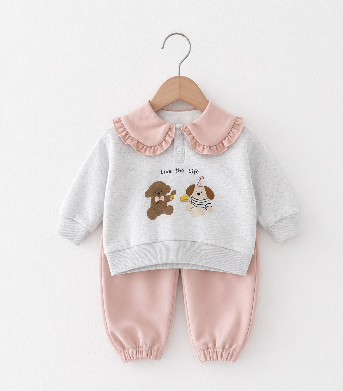 Conjunto Infantil Rosa 2 Peças – Live the Life